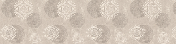 Seamless floral pattern in neutral tones with stylized dandelion motifs, ideal for a sophisticated background or textile design on a website.